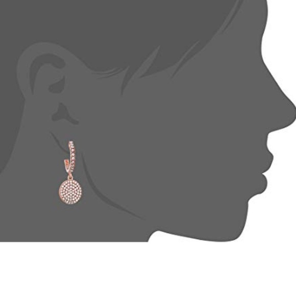 NWT Kate Spade rose gold tone pave drop earrings - Picture 6 of 6